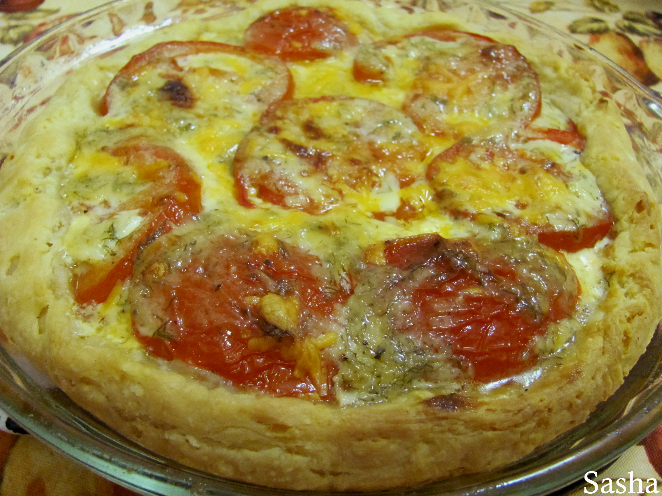 tomato cheddar pie