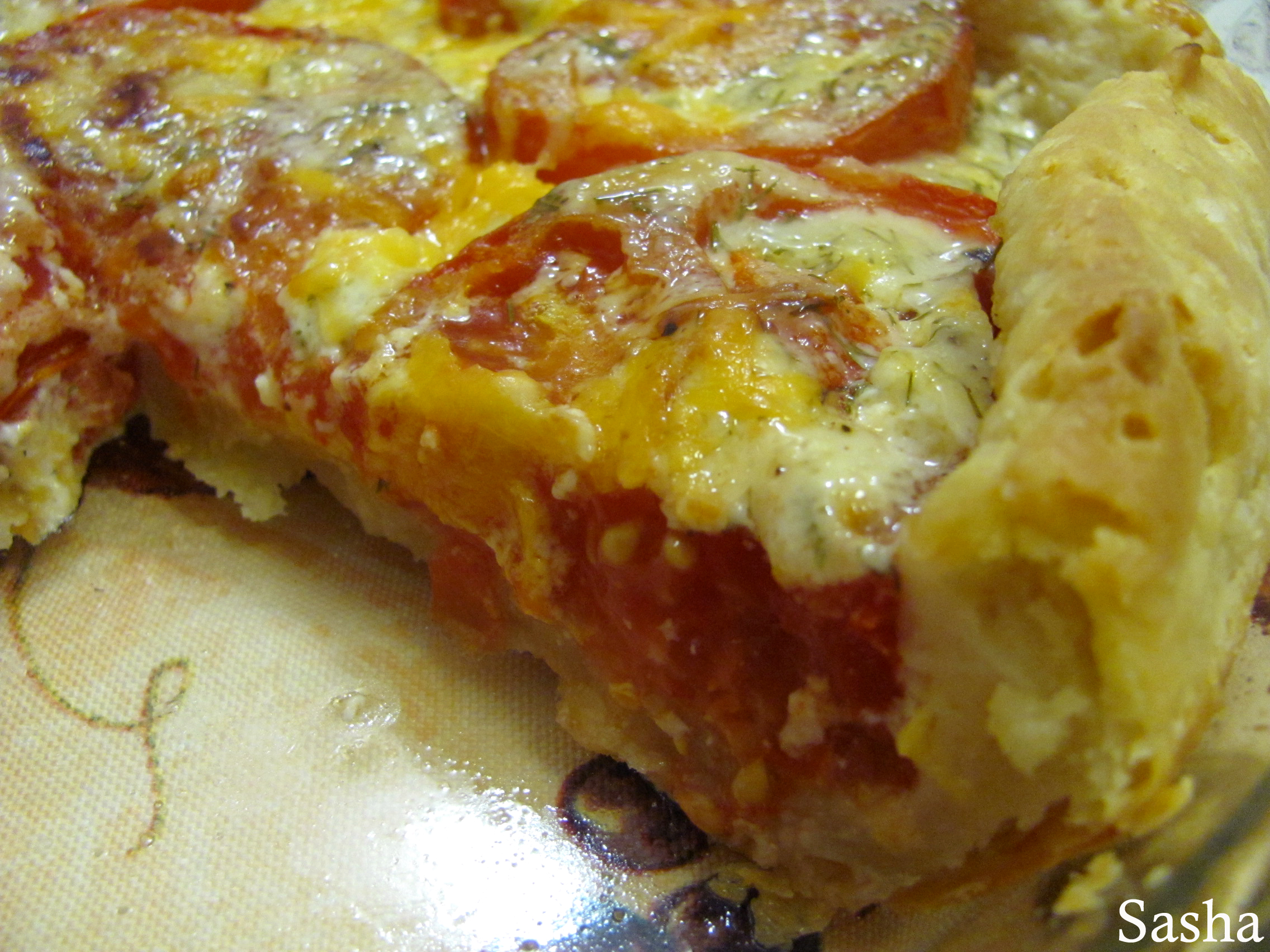 tomato cheddar pie
