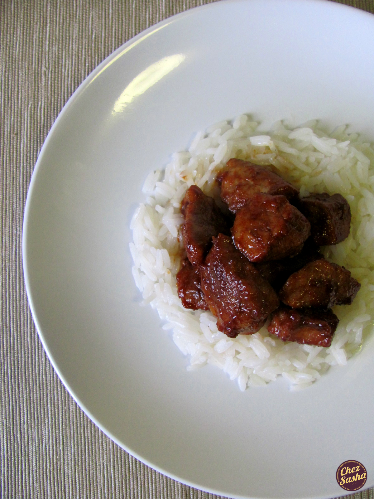 hoisin pork cubes