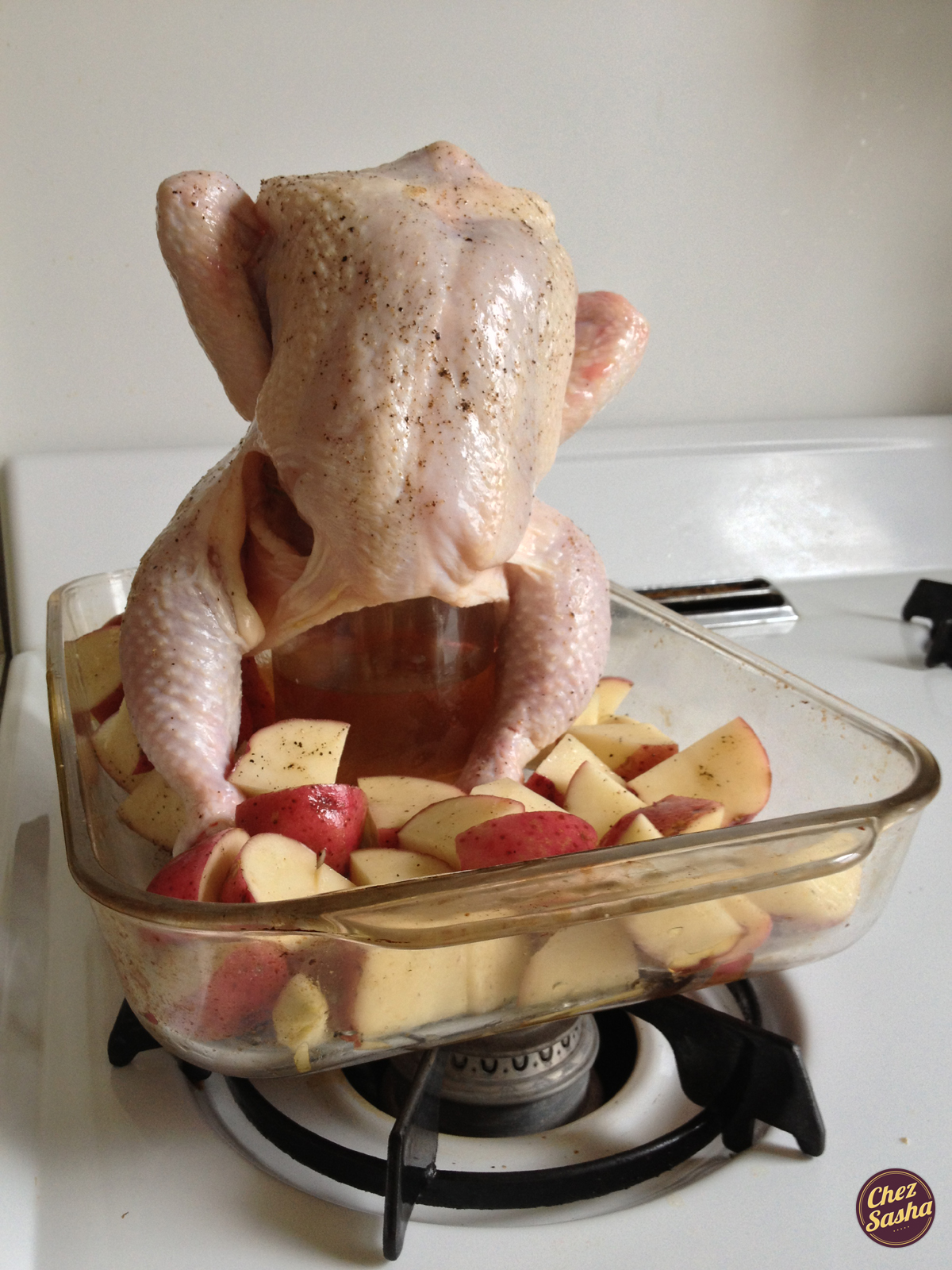 Beer roasted chicken