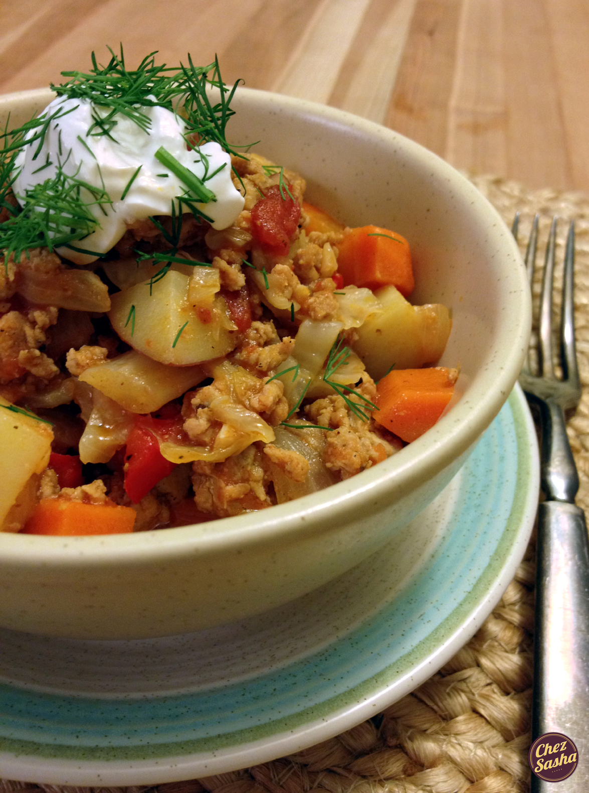 Ground turkey stew