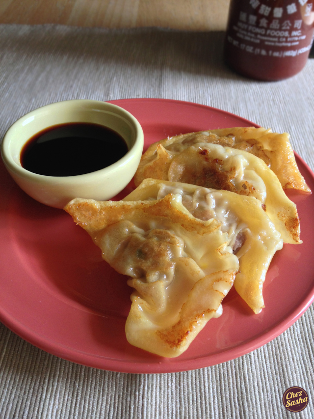 Pan- fried pork dumplings