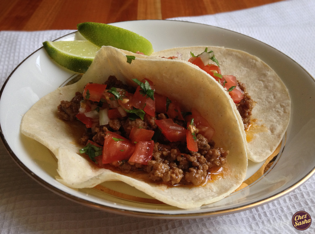 Curry beef tacos