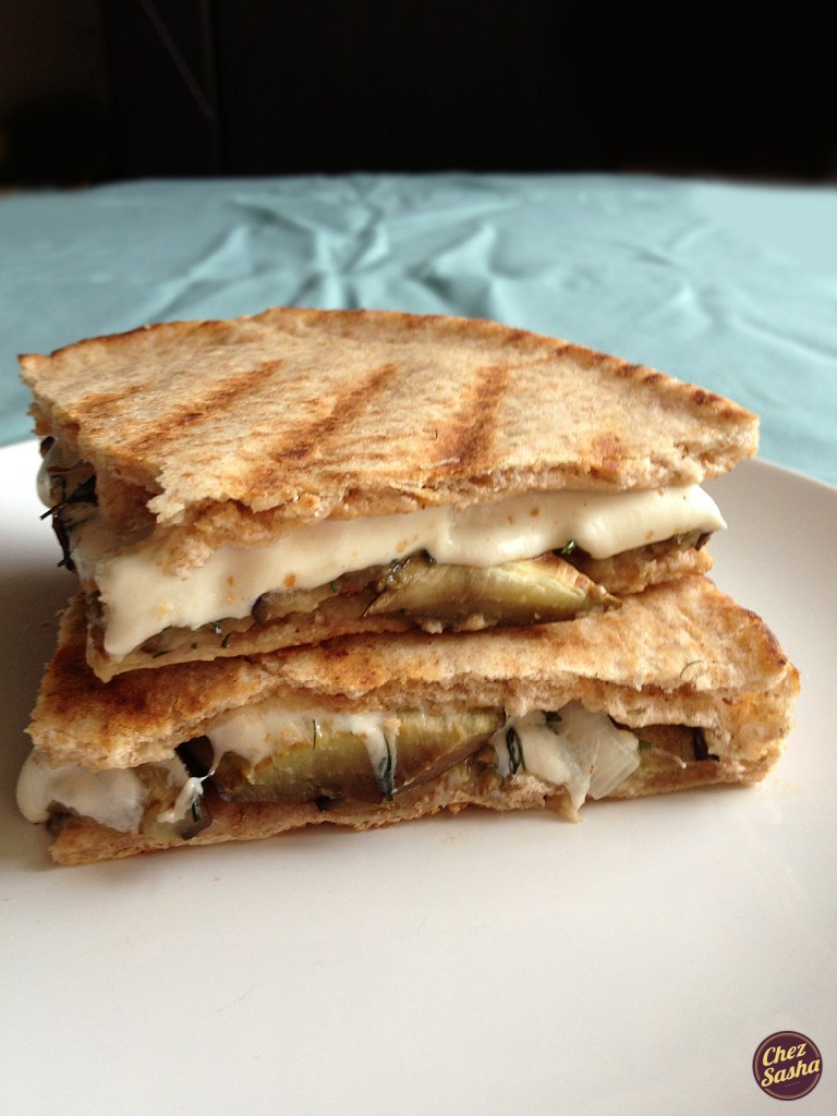 Grilled eggplant panini 