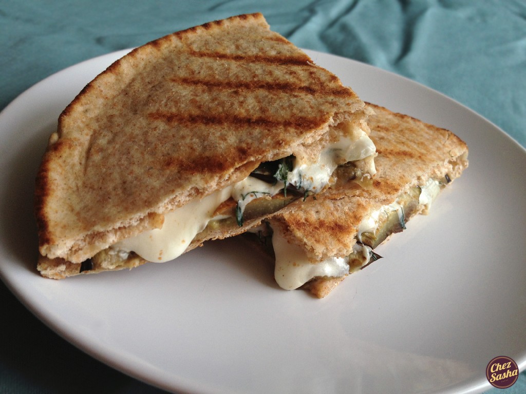 Grilled eggplant panini