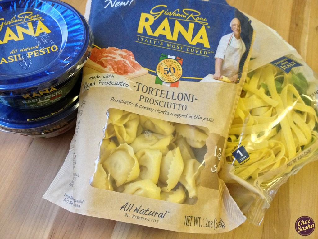 Tomato soup featuring Giovanni Rana Prosciutto Tortelloni 