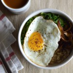 Shiitake-bacon-savory-oatmeal